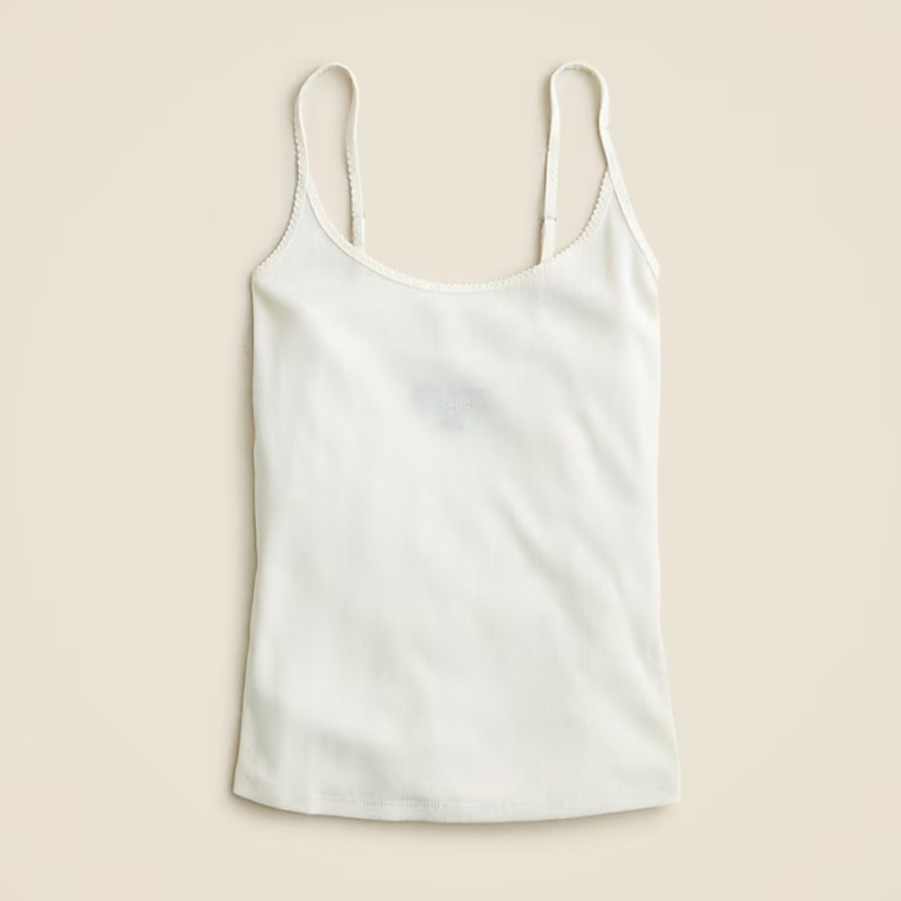 NWT JCrew J. Crew fine rib cami / camisole / tank top size L